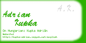 adrian kupka business card
